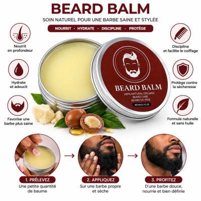 Natural Fragrance-Free Beard Balm 60g | Senbonsplans