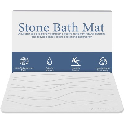 Tapis de bain en pierre de diatomée à séchage rapide