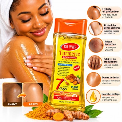 Huile Corporelle au Curcuma DR.WWP 200 ml