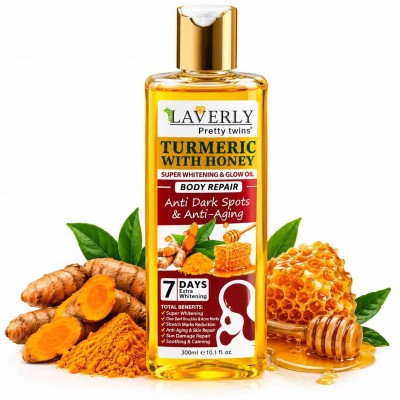 Huile Curcuma et Miel LAVERLY 300 ml, Éclat Corps – Sénégal