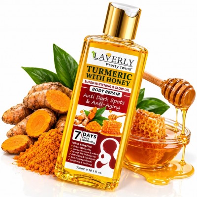 Huile Curcuma et Miel LAVERLY 300 ml, Éclat Corps – Sénégal