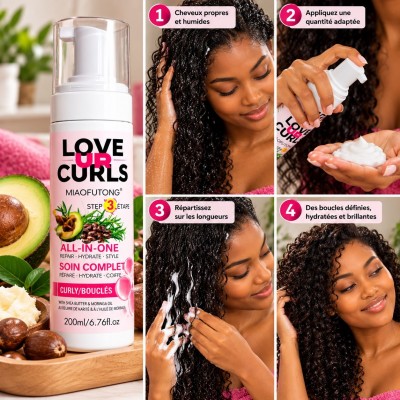 Mousse Boucles LOVE UR CURLS 200 ml, Soin Complet – Sénégal