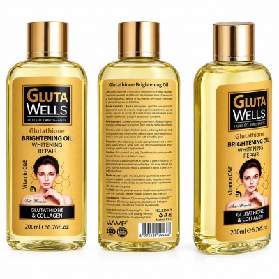Huile éclaircissante Gluta Wells glutathion 200 ml | Senbonsplans