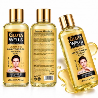 Huile éclaircissante Gluta Wells glutathion 200 ml | Senbonsplans