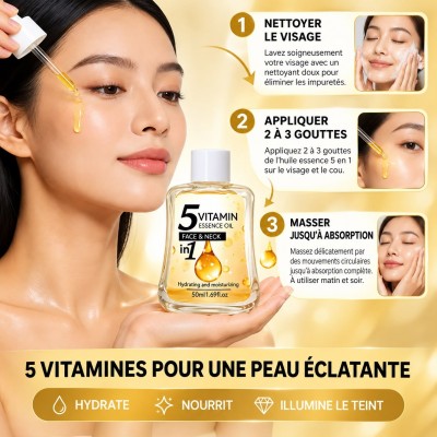 : Huile 5 Vitamines Visage & Cou 50ml | Senbonsplans