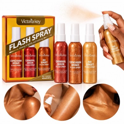 Victoria Key Flash Spray, effet scintillant sur la peau