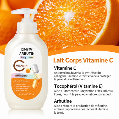 Lotion corporelle Arbutine Vitamine C DR·WWP 450 ml– Dakar Sénégal