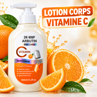 Lotion corporelle Arbutine Vitamine C DR·WWP 450 ml– Dakar Sénégal