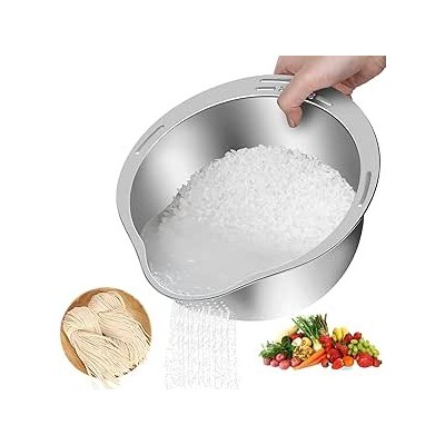 Bol À Laver Le Riz Avec Passoire