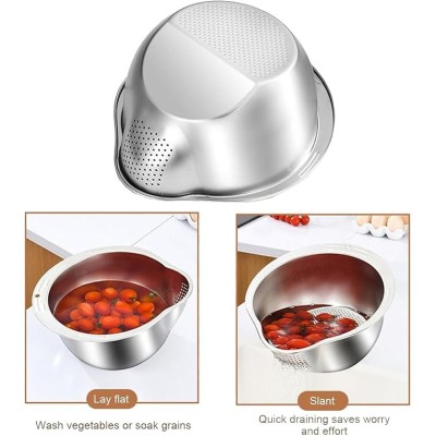 Bol À Laver Le Riz Avec Passoire