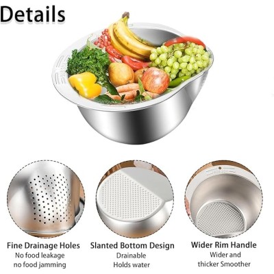 Bol À Laver Le Riz Avec Passoire