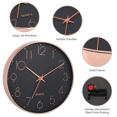 Horloge Murale Silencieuse 30 cm | Décoration Maison - Dakar Sénégal