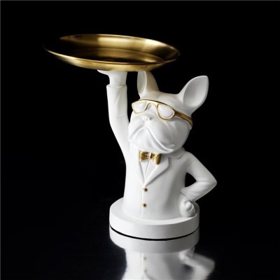 Sculpture Bulldog Plateau Vide Poche