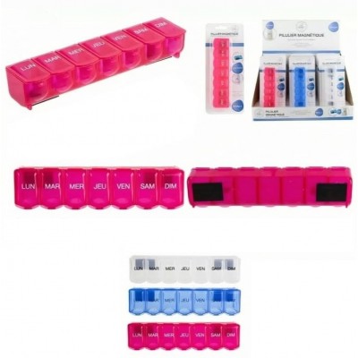 Magnetic Weekly Pill Organizer | 7-Day Pill Box | Senbonsplans