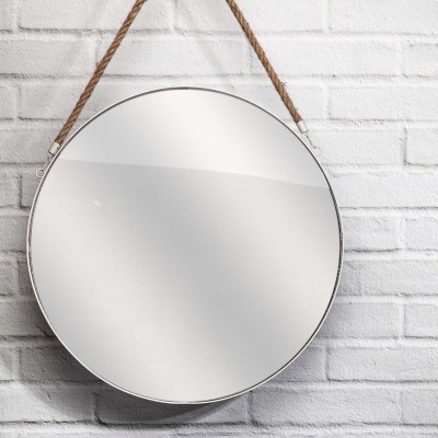 Miroir Rond Blanc Mural à Suspendre – Design Moderne