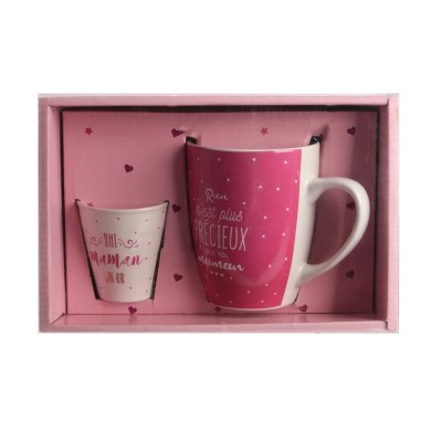 Coffret Mug et Tasse Espresso – Idée Cadeau Fête des Mères