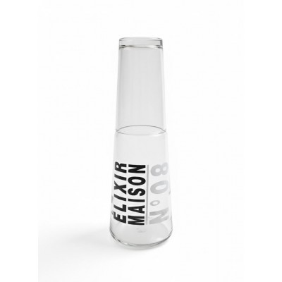 Carafe à Eau de Chevet et Verre Gravé "Élixir Maison"