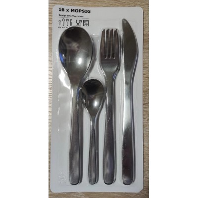 Ensemble de Couverts Ikea Mopsig – 4 Types, Finition Argentée