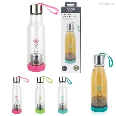 Bouteille en Verre avec Infuseur – Boissons Détox