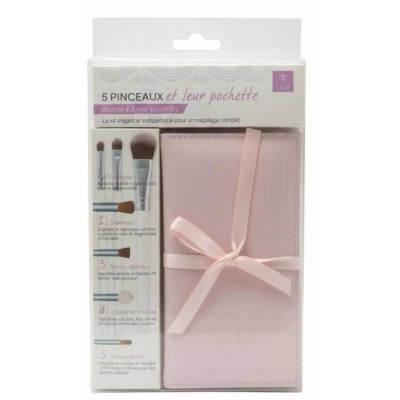Set de 5 Pinceaux de Maquillage avec Pochette | Senbonsplans Dakar