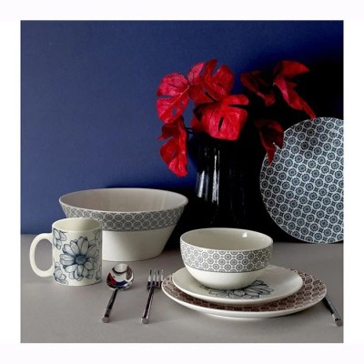 Porcelain Mug Blue Floral Pattern 35cl | Senbonsplans Dakar